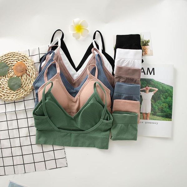 

athvotar seamless underwear sets padded bra set women tube g-string thong lingerie female bralette suit, Red;black