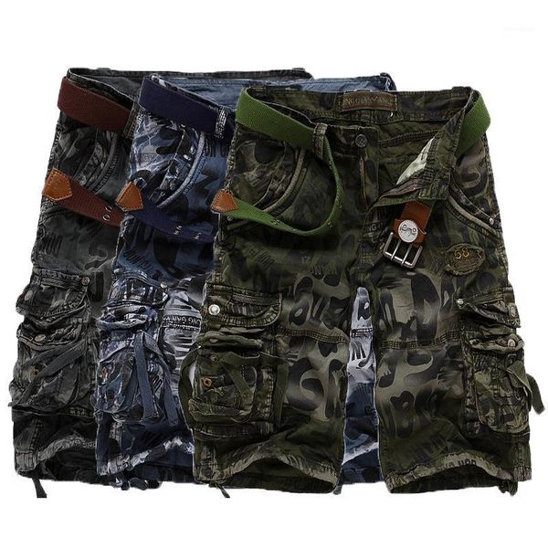 Mens Military Cargo Pants 2022 Brand Army Camouflage Tactical Pant Men Cotton Loose Work Casual Short 2292 Pantaloncini da uomo