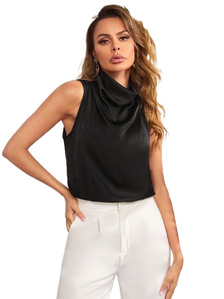 

keyhole back draped front 02pc#, White