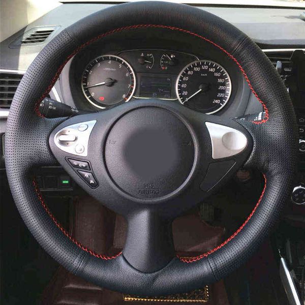 Acessórios para carro do volante de carro de couro para carros Acessórios para carros para Nissan Sentra Juke Maxima Infiniti FX FX35 FX37 FX50 J220808
