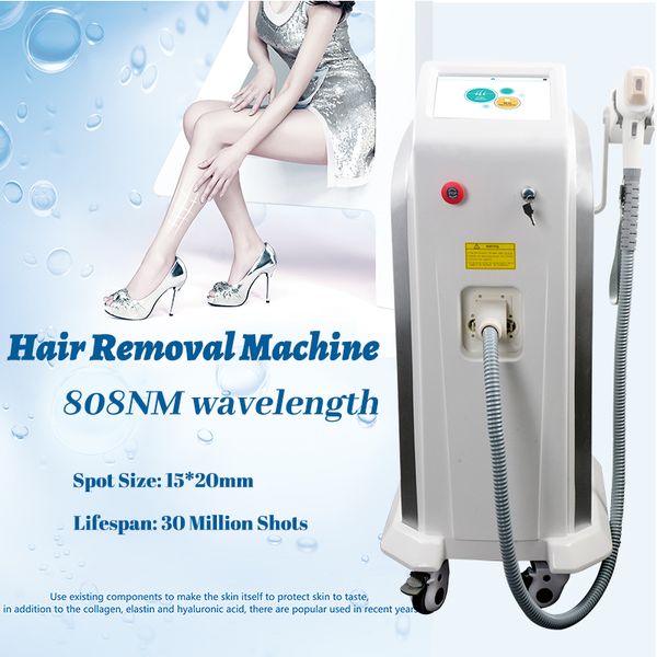 Laser Machine 800w Handle Power Singola lunghezza d'onda 808nm Ringiovanimento professionale della pelle di depilazione