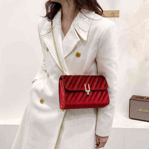 

2022 women's atmospheric personality ladies bags female simple small bag chain bag diagonal- hand female