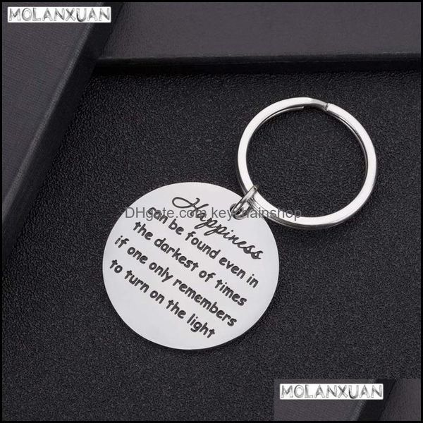 

keychains fashion accessories graduation gifts keychain for women men inspirational gift friend happiness can be found birthday presents diy, Silver