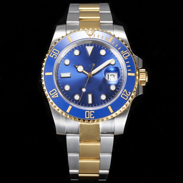 

watch mens watch automatic mechanical watches 40mm stainless steel strap wristwatch montre de luxe golden wristwatches, Slivery;brown