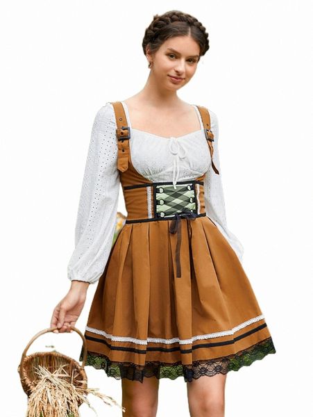 

lace up buckle overall dress without blouse n3op#, Black;gray