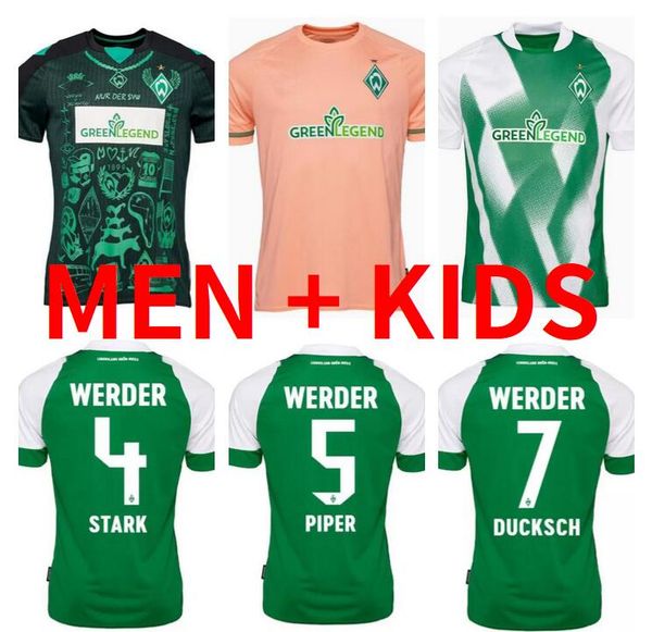 

22 23 werder bremen special soccer jersey marvin ducksch leonardo bittencourt black green 2022 2023 how deep is your love football shirts me, Black;yellow