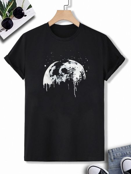 

men graphic print tee a6q2#, White;black