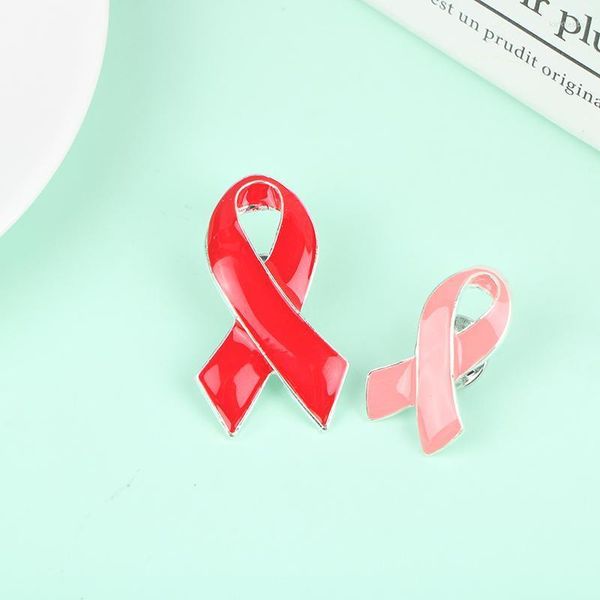 Pins Broschen 1 Stück Damenschmuck Emaille Pink Ribbon Brosche Surviving Breast Cancer Awareness Hope Reversknöpfe Abzeichen Kirk22