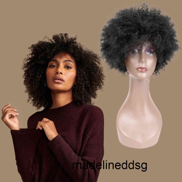 

hair nets 2022 human african afro wig set perfect fashion trend czmm, Black