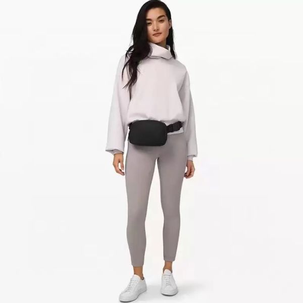 Neue und neue Lu-Gürteltasche, offizielle Modelle, Damen-Sport-Hüfttaschen, Outdoor-Messenger-Brust, 1 l Fassungsvermögen mit Markenlogo