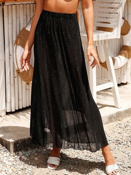 

contrast sequins cover up q76j#, White;black