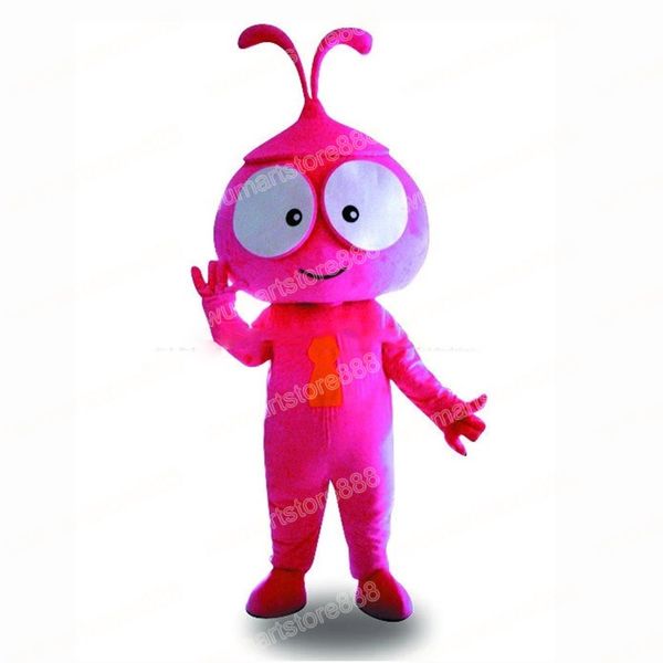 Costume della mascotte del mostro rosa di Halloween Vestito da festa di fantasia di Natale di alta qualità Vestito da personaggio dei cartoni animati Vestito da carnevale unisex per adulti