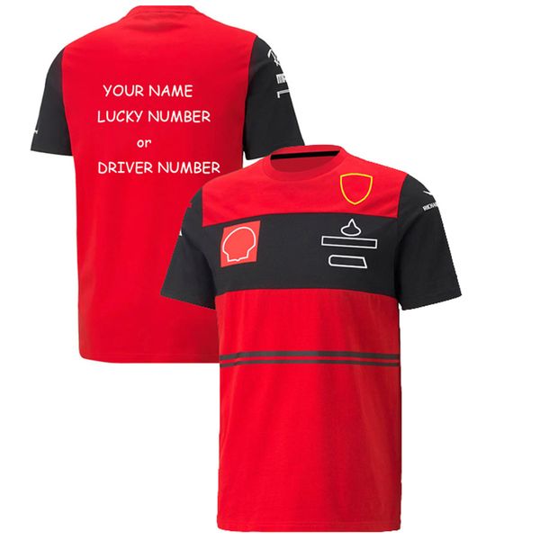 

f1 t-shirt lapel polo shirt with the same custom team logo printing name printing 2022 new products