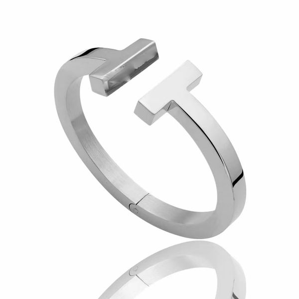 

donia jewelry luxury bangle letter exaggerated titanium steel micro-inlaid zircon gift from european and american fashion designers with box, Black