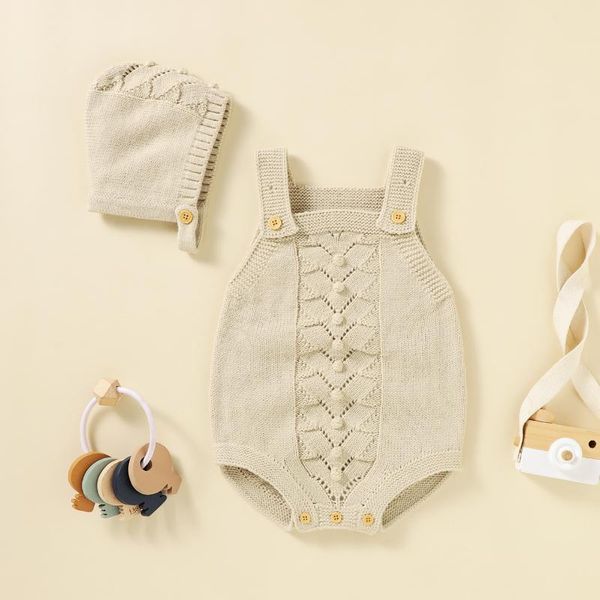 Dompers детские тела рождены Bebes Girls Solid вязаные кепки для одежды для малыша для младенцев 2pcs Компания наряды детские костюмы