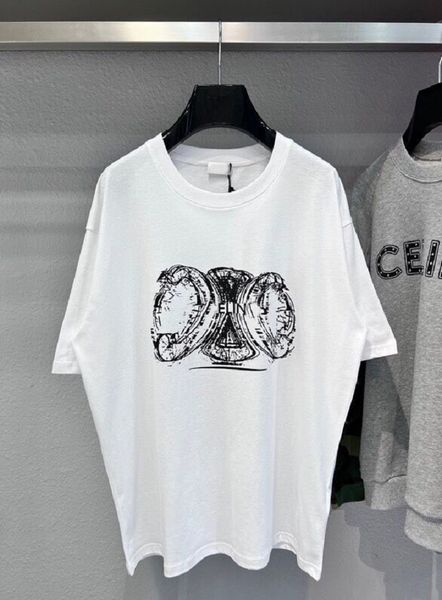 

spring/summer new letter t-shirt cotton fabric os drop shoulder loose version women's men's fashion sweatshirt short sleeves u767, Black;brown