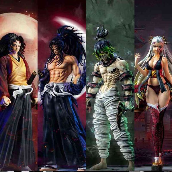 

28cm demnio assassino kisatsutai anime figura kokushibo tsugikuni yoriichi daki giyuutarou coleo de ao modelo boneca brinquedo