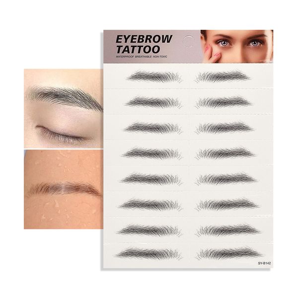 

3d simulation eyebrow sticker 1pc flat brow shape