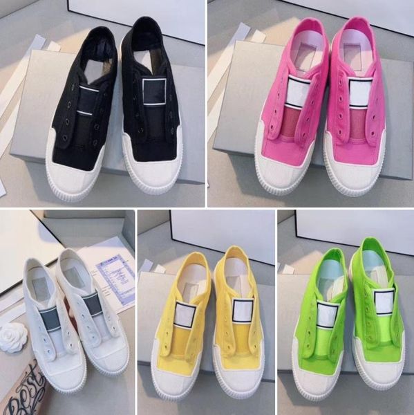

casual shoes designer women flat canvas sneakers low fashion shoe candy color comfort retro sneaker, Black
