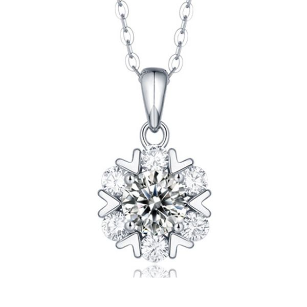 

5ct moissanite necklace pendant for women certified pure silver 925 jewelry trend 2022 dropship suppliers