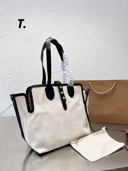 

designer new fashion luxury version simple shoulder bag canvas large tote bag capacity brand letter printed hand bill of lading shoulders ba