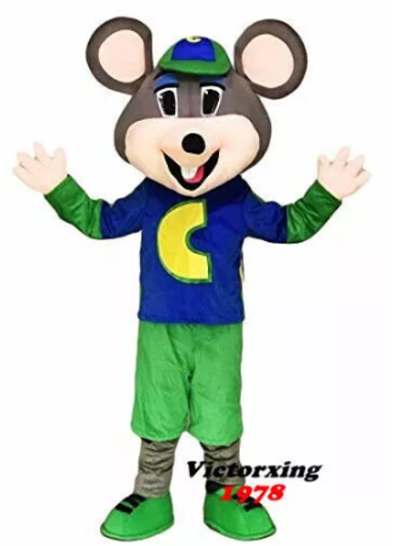 Costume da bambola mascotte Schiuma Chuck E. Costume da mascotte del partito del topo formaggio