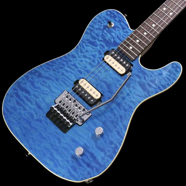 

modern tele hh caribbean blue transparent electric guitar