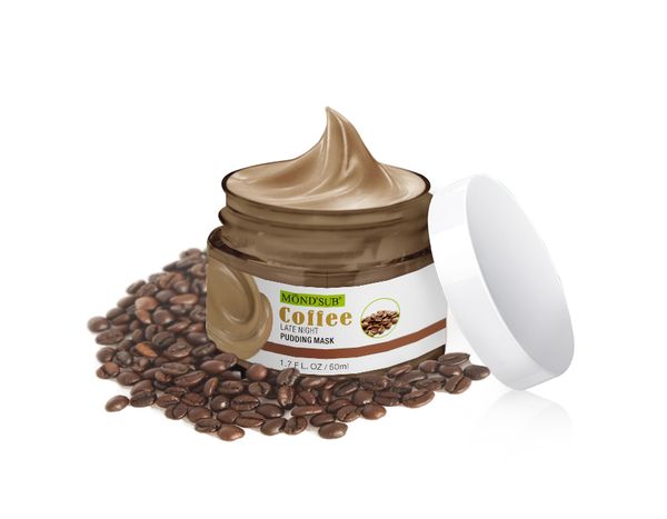 Máscara facial Coffee Remova o edema de argila de argila de textura máscara de textura Vitamina E máscara de sono para lama melhorar a pele cansada de pele elitzia