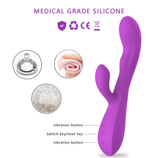 Dildo Vibratore Stimolatore Clitorideo Femminile Silicone Potente Punto G Giocattoli Sessuali Vibranti Articoli per Donne