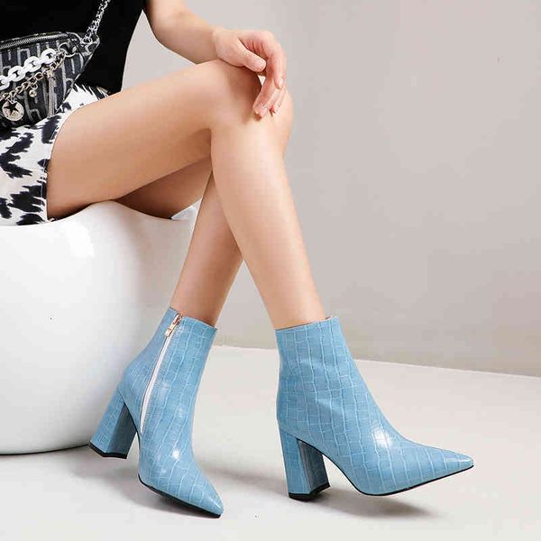 

dress shoes winter luxury women boots faux leather high heel ankle fashion pointed toe zipper black white 61bw xrsz