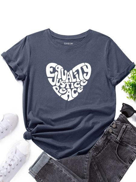

heart & letter graphic tee c7a5#, White