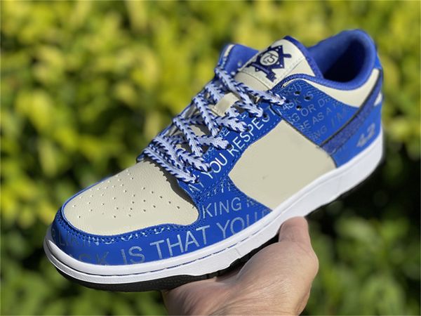 

jackie robinson sb dunks authentic running shoes racer blue/racer blue-coconut dv2122-400 women men sports sneakers with original box sz 36-