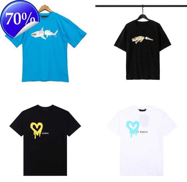 

european and american fashion palms summer t shirts mens womens designers angles tshirts for men s animal letter tshirts clot, White