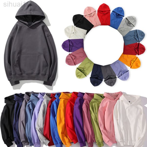 

hoodies sweatshirts mannen effen kleur hoge kwaliteit fluwelen mannen uitloper herfst heren hooded trainingspak sweatshirts my543 l220730, Black