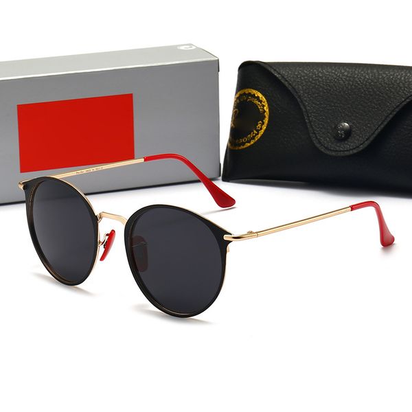 Óculos de sol de designer de luxo de alta qualidade para homens e mulheres piloto de sol com óculos de moda clássica Acessórios polarizadores de óculos com estojo