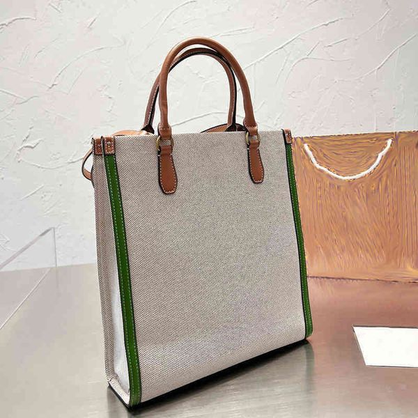 

evening bags tote canvas handbag women fashion color matching shoulder bag designer casual crossbody purses 220809