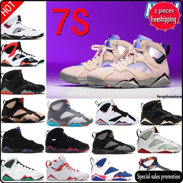 

new 7s men women basketball shoes university blue hare vii  bordeaux black gloss raptor unc sapphire flint paname citrus shimmer sweater