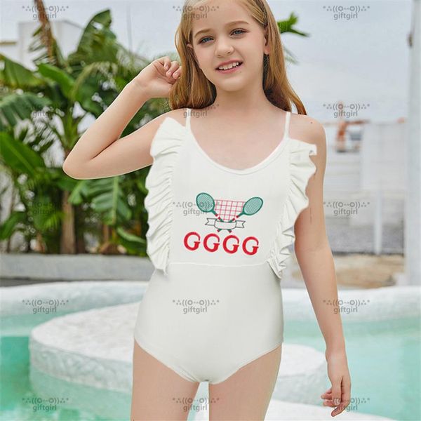 

fashion cute swimwear hipster girl's designer one-pieces swimsuits outdoor kids luxury fabric children wear plus329a, Black