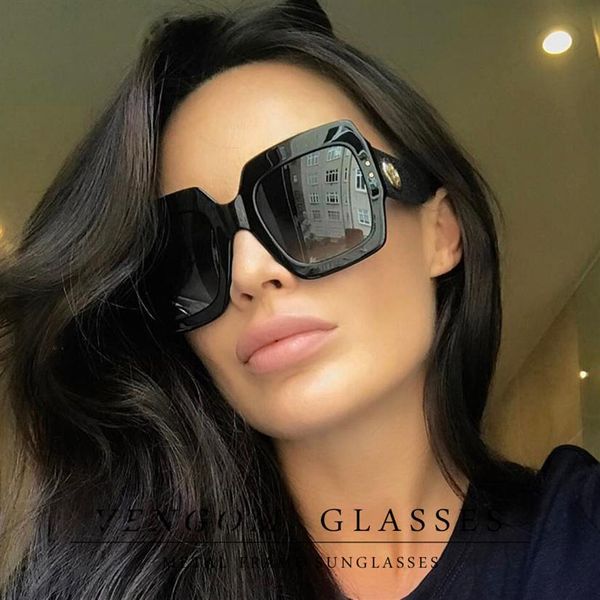 

vengom european and american fashion cat eye women oversized sunglasses brand designer vintage retro sun glasses for female uv400 2957, White;black