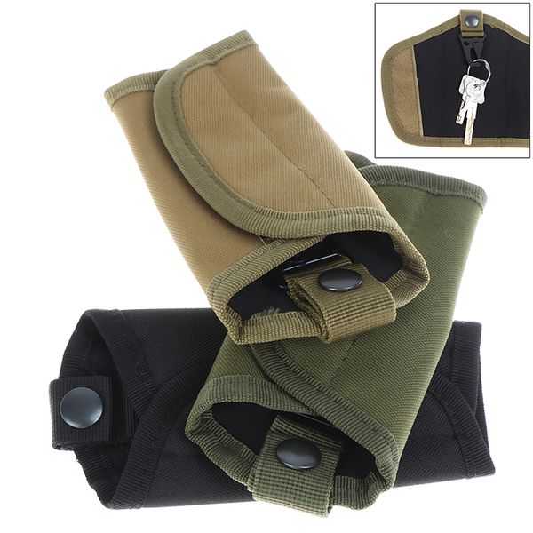 

1pcs outdoor military molle pouch belt small pocket keychain holder case waist key pack bag tactical edc key wallet, Red;blue