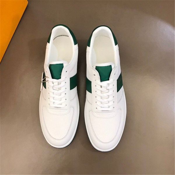 

classic casual contrast sneakers colorful leather breathable mesh lace up flat white shoes size 38-44, Black