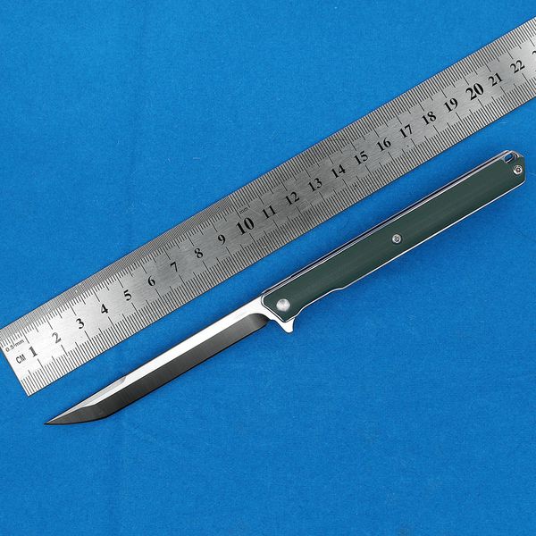 1pcs R5602 PILLPER Katlanır Bıçak D2 Satin Tanto Nokta Bıçak Paslanmaz Çelik Sac Yeşil G10 Tığ Alımı Naylon Torba Hızlı Açık Cep Bıçakları