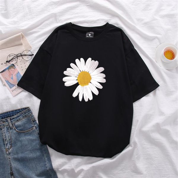 

peaceminusone t-shirt g-dragon daisy t-shirts summer spring men women hip hop tee peaceminusone plus size 13 colors s-5xl302d, White;black