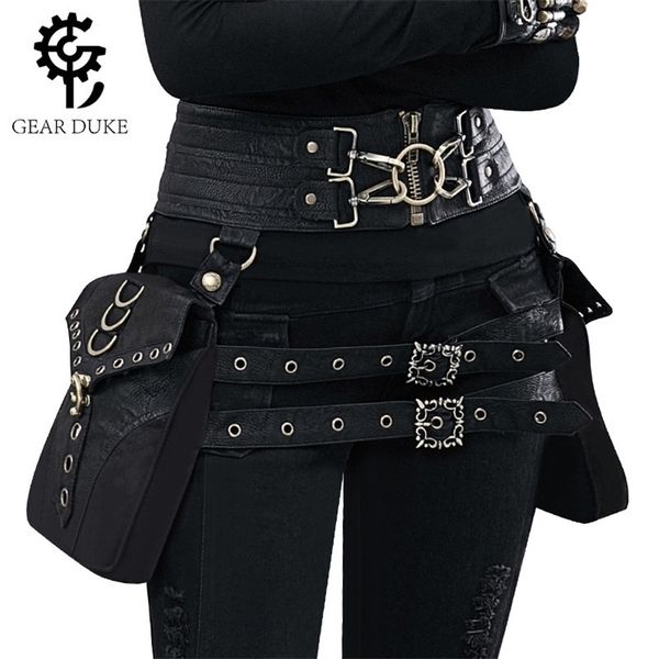 

vintage steampunk leather steam punk retro rock gothic retro cosplay battlegrounds waist bags packs victorian women men leg bag 201118