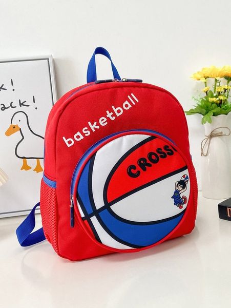 

kids basketball & figure graphic backpack she