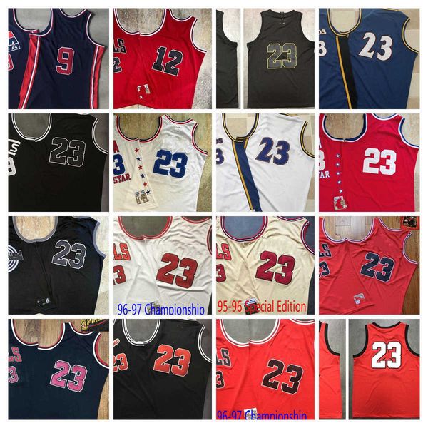 

authentic stitched retro mitchell and ness basketball jerseys rodman 91 dennis kukoc 7 toni rose 1 derrick red white black jersey size s-xxx, Black;red
