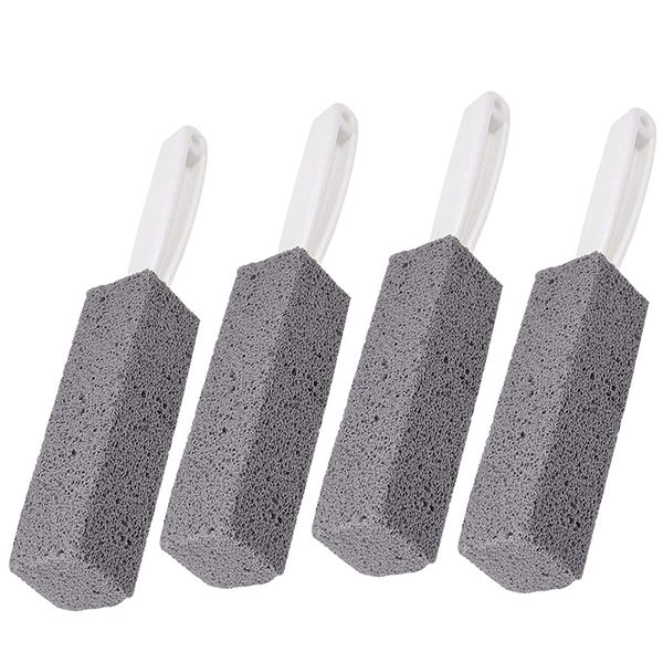 

4pcs pumice cleaning stone with handle toilet cleaning tool for grill kitchen bath pool household cleaning feet care