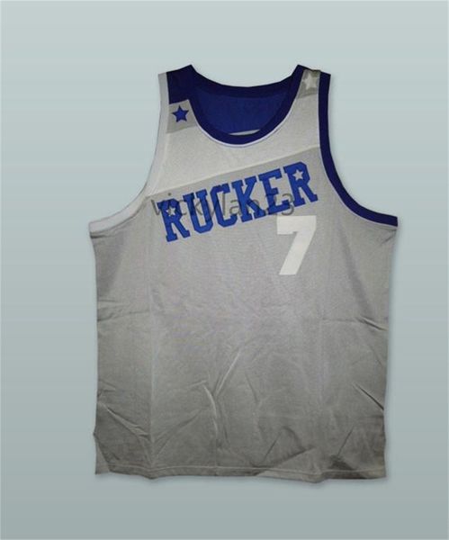 Maglia Rucker Park NYC 7 Maglia da basket grigia