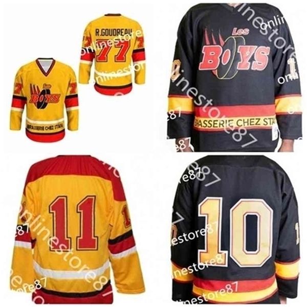 

c26 nik1 40rice boys nik1 tage movie hockey jerseys customize any name and number personality embroidery hockey jersey, Black