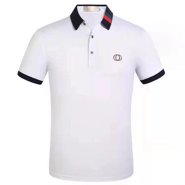 

2023 mens designer polo shirts luxury italy men clothes short sleeve fashion casual men's summer t shirt many colors available navy blu, White;black